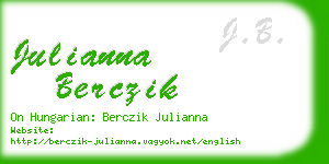 julianna berczik business card